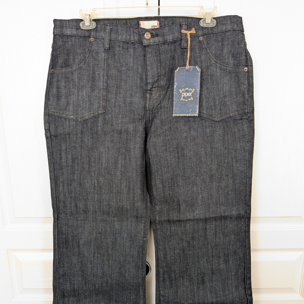 Piper Dark Wash Wide Leg Boot Cut Jeans NWT